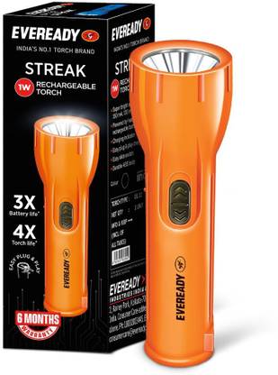 EVEREADY Streak DL 22 Torch with Plug and Play Charging Torch