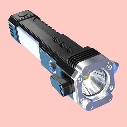 RECTITUDE Power LED Flashlight Impressive Brightness 8in1 Multi-functional Safety Hammer Torch