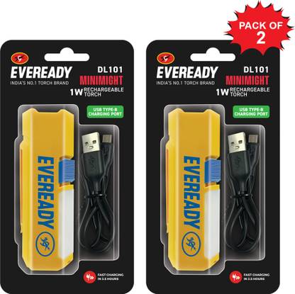 EVEREADY DL101 Rechargeable Torch | Durable | Long Range| Fast Charging Torch