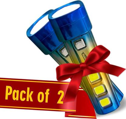 Make Ur Wish 5 in 1 Mini Torch LED Light 25W Home Emergency USB Rechargeable(Pack of 2) Torch