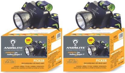 ANDSLITE PICKER Rechargeable LED Head Light Pack of 2 Torch