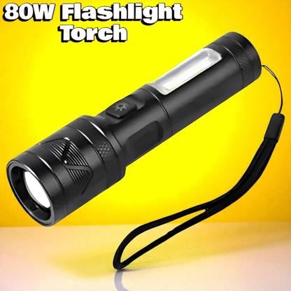 Shamsa A26 (ZOOMABLE METAL LED TORCH) 3 Modes Flashlight, Super Bright Torch