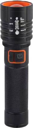 MZ M932 (RECHARGEABLE LED METAL TORCH) Zoomable 80W with 1500mAh Battery Torch