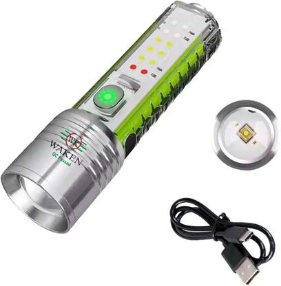 Waken Multifunction Mini Flashlight Zoom Focus 8-modes Super Bright LED Laser RGB Torch