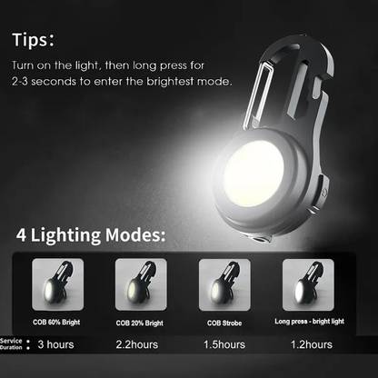 Care 4 6 in 1 Keychain light For Emergency Rechargeable COB Torch