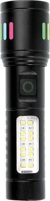 24 ENERGY RECHARGEABLE LED METAL 6 Modes+COB Multi Light Torch