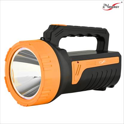 24 ENERGY 150W Jumbo LED Laser Rechargeable Torch - 1 Kms |Orange Torch