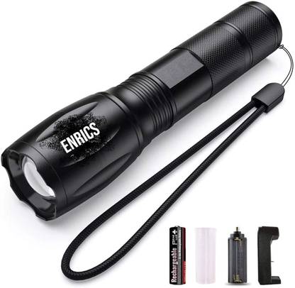 enrics EN-787 Emergency Light (Black) Torch (Black, 13 cm, Rechargeable) Torch