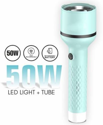 Oximus Superior Quality Emergency Torch Light Dual Mode Metal Body 5 hrs Torch 5 hrs Torch Emergency Light