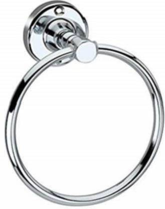 iSTAR Stainless Steel Towel Ring for Bathroom/Wash Basin/Napkin-Towel Hanger/Bathroom Accessories (Chrome-Round) - Set of 1 SILVER Towel Holder (Stainless Steel) Silver Towel Holder
