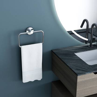 FORTUNE Stainless Steel Towel Ring/Napking Ring - Bathroom Towel Holder - Towel Hanger with Chrome Finish Silver Towel Holder