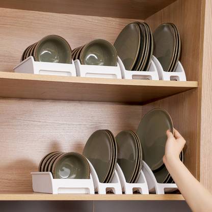 Lyla Plate Rack Cradle Storage Dinner Plate Holder for Cupboard Home Drawers Style B Multicolor Towel Holder