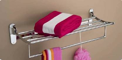 KZO SY-1002 24' SQUARE FOLDING TOWEL RACK SILVER Towel Holder