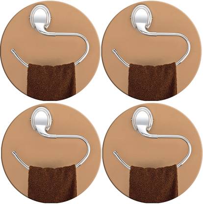 Plantex Crosslink Stainless Steel 304 Grade Cubic Napkin Ring/Towel Ring/Napkin Holder/Towel Hanger/Bathroom Accessories(Pack of 4) Chrome Finish Towel Holder
