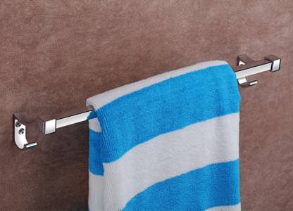 iSTAR Stainless Steel Towel Bar / Towel Holder / Towel Rack / Bathroom Stand 1 Bar Towel Rod (Stainless Steel Pack of 1) Silver Towel Holder