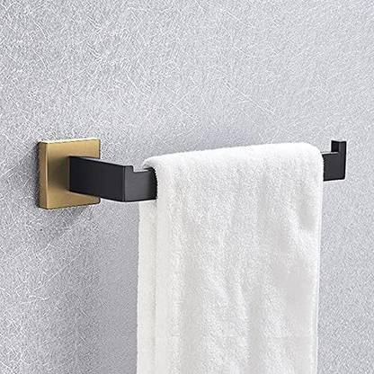 LUXIUR LHalf-Hanger-GoldBlack Black and Gold Towel Holder
