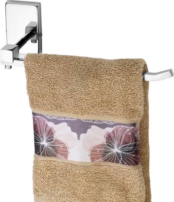 GLOXY Square Shape Stainless Steel Napkin Holder|Towel Holder |9 Inch Bar for Bathroom Stainless Steel Wall Shelf