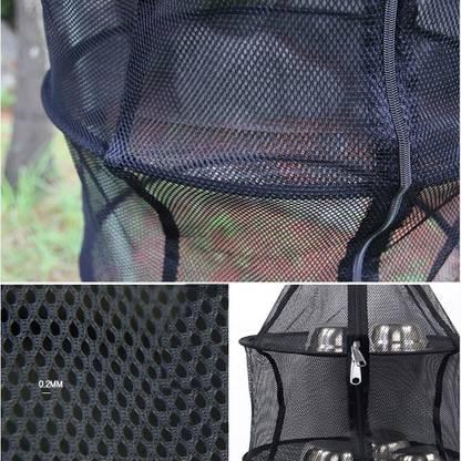 Lyla 4 Layers Drying Net Rack Folding Vegetable Fish Mesh Dry Net Prevent Insects Multicolor Towel Holder