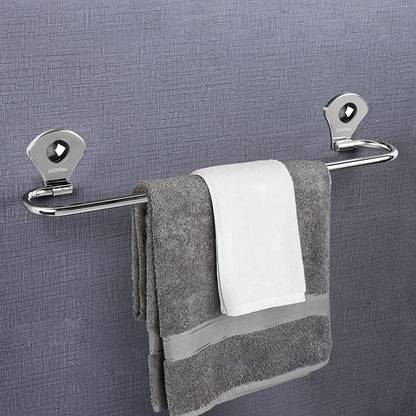 Plantex Royal Stainless Steel Towel Rod - Towel Bar - Bathroom Accessories (2 feet Long) Chrome Finish Towel Holder