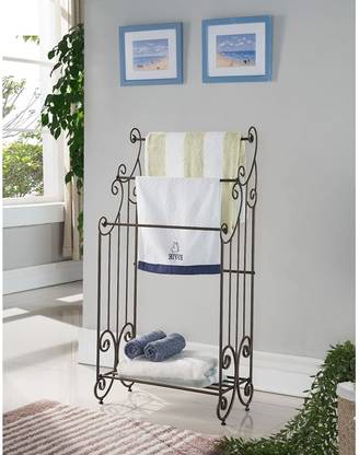 Acrylic Design Art 3 Tier Freestanding Bathroom Towel Rack BLACK Towel Holder