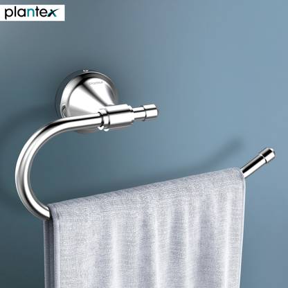 Plantex Niko Stainless Steel 304 Grade Napkin Ring/Towel Ring/Napkin Holder/Towel Hanger/Bathroom Accessories (Chrome) Silver Towel Holder