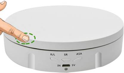 Lyla Electric 360 Rotating Display Stand Turntable Jewelry Model Toy Holder White White Towel Holder