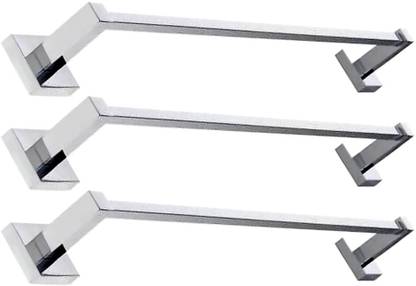 deeplax TOWEL ROD SQUARE SHAPE 24 INCHES (2FEET) SET OF 3 SILVER Towel Holder
