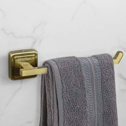 Plantex Stainless Steel 304 Grade Decan Napkin Ring/Towel Hanger/Bathroom Accessories Brass Antique Towel Holder