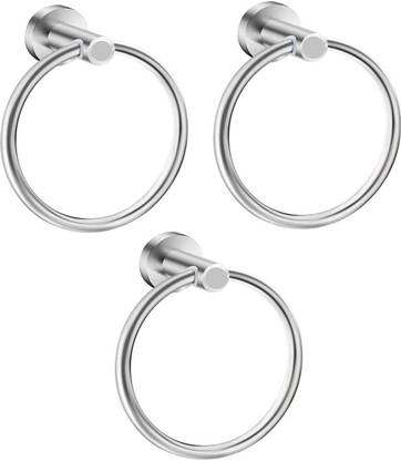 Sellzy Steel Towel Ring - Pack Of 3 12 inch 3 Bar Towel Rod 12 inch 3 Bar Towel Rod