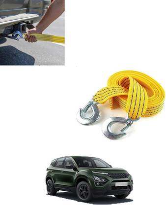 MATIES 3Ton Strong/Non-Slip Heavy Duty Nylon Yellow Towing Rope For Vehicle 132 2.5 m Towing Cable
