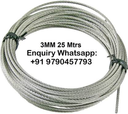 GWP Steel Wire Rope Thickness 3 mm Length 25 m Towing Cable