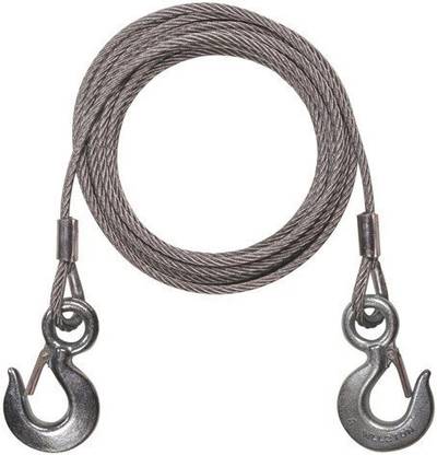 Amikan Premium 4M Long Super Strong Emergency Heavy Duty Car Tow Cable 3 Ton Towing Strap Rope with Dual Forged Hooks B-02 14 m Towing Cable