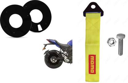 acube mart Rear Tow Strap Towing Belt (neon momo) with WHEEL cover for 17inch wheel rear 0.2 m Towing Cable