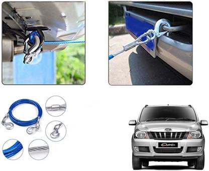 Automotive Prist Wire Tow Cable Rope for Truck/Boat/Offroad for Mahindra Quanto - Blue, 10mm x 4m 4 m Towing Cable