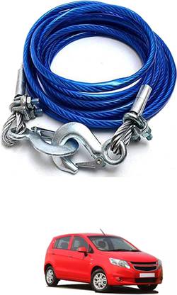 monolive Super Strong Blue 12mm Emergency Heavy Duty Steel Towing Cable For Car-234 4 m Towing Cable