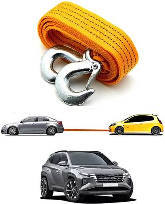 monolive 3Ton Strong/Non-Slip Heavy Duty Nylon Yellow Towing Rope For Vehicle-281 2.5 m Towing Cable