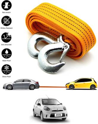 MATIES Nylon 3 Ton Strong And Nonslip Yellow Towing Rope For All Type vehicle 152 2.5 m Towing Cable