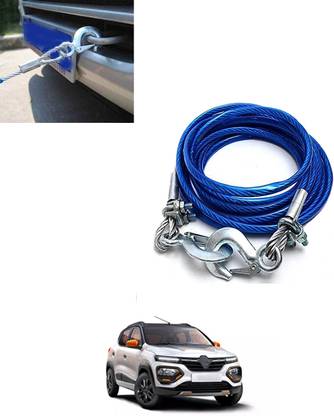 MATIES Car Blue Heavy Duty Strong Emergency 7000Kg Towing Capcity Rope With Hooks-171 4 m Towing Cable