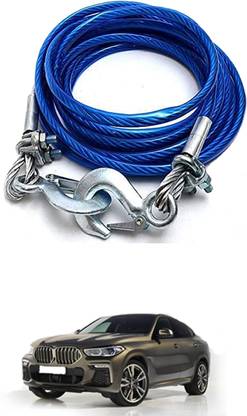 monolive Super Strong Blue 12mm Emergency Heavy Duty Steel Towing Cable For Car-313 4 m Towing Cable