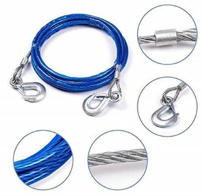 Betlex 12 mm Tow Rope Wire Rope Towing Cable| Capacity Emergency Tow Cable 4 m Towing Cable