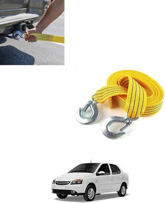MATIES 3Ton Strong/Non-Slip Heavy Duty Nylon Yellow Towing Rope For Vehicle 151 2.5 m Towing Cable
