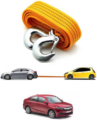 monolive 3Ton Strong/Non-Slip Heavy Duty Nylon Yellow Towing Rope For Vehicle-019 2.5 m Towing Cable