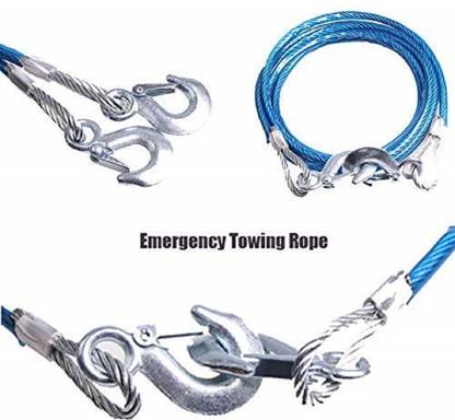 Keetoz Tow Rope Wire Rope | Capacity Emergency 14mm Tow Cable 4 m Towing Cable