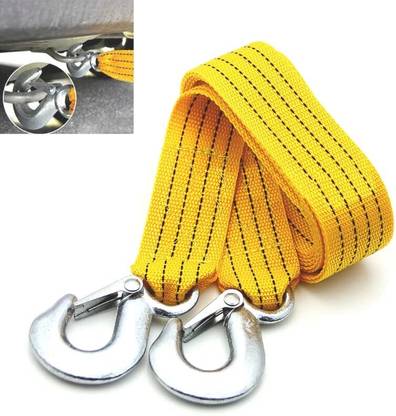 LAVITRA Heavy Duty Steel Wire Tow Cable Towing Pull Rope Strap with Safety Hooks 3 m Towing Cable
