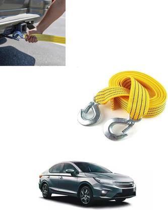 MATIES 3Ton Strong/Non-Slip Heavy Duty Nylon Yellow Towing Rope For Vehicle 62 2.5 m Towing Cable