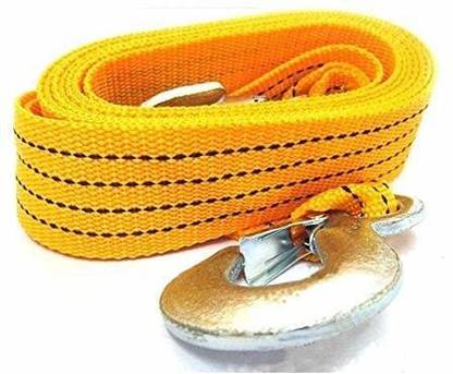 Campark Auto Truck Emergency Cable Heavy Duty Nylon Straps Towing Rope with Self-Locking Hooks Yellow 3 Ton 4 m Towing Cable