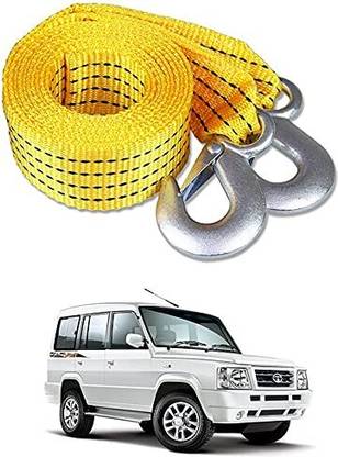 QNJL Premium Heavy Duty 4M Long Tow Belt Car Tow Cable / 3 Ton Towing Strap Rope 4 m Towing Cable