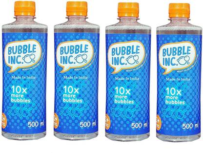Magicwand Bubble Gun Refill Liquid 2 Litres (Set of 4 (500 ml) Bottles) Toy Bubble Maker
