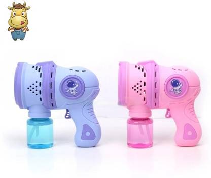 radhey preet B/O 12 Holes Bubble Produced Gun Toy | Also Use For Party | Multicolor | RP470 Toy Bubble Maker