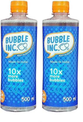 Magicwand Bubble Gun Refill Liquid 1 Litre (Set of 2 (500 ml) Bottles)(Please Do Not Add Water,Use As Delivered) Toy Bubble Maker
